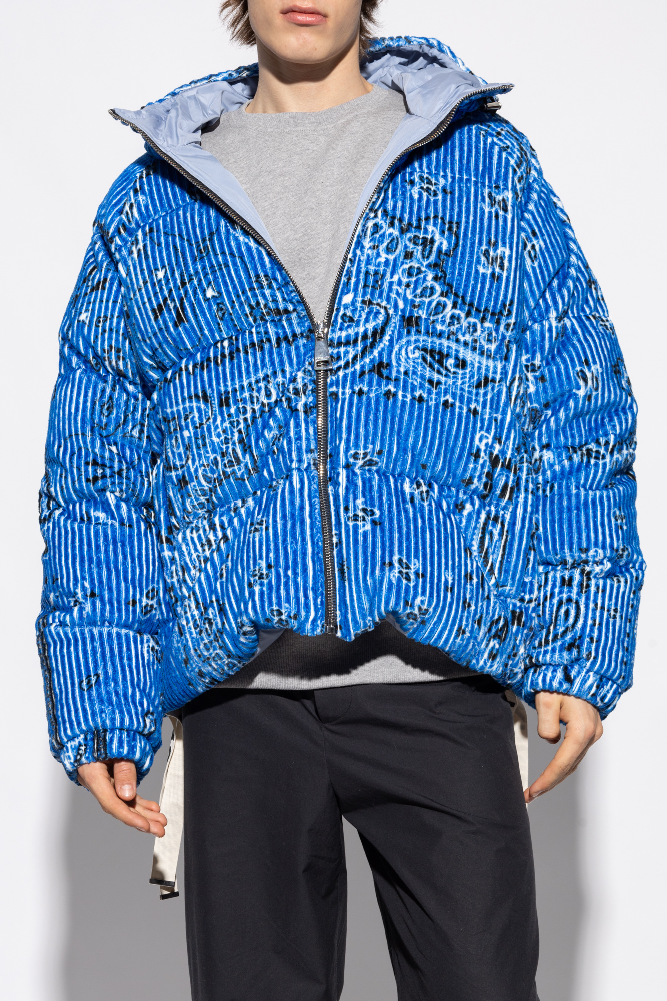 Corduroy puffer jacket outlet blue